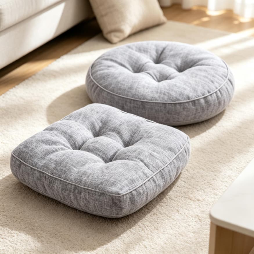 Almofada Assento Turco 40x40cm Espessa Acolchoada, Almofada Decorativa Resistente para Cadeira e Piso Decoração Casa