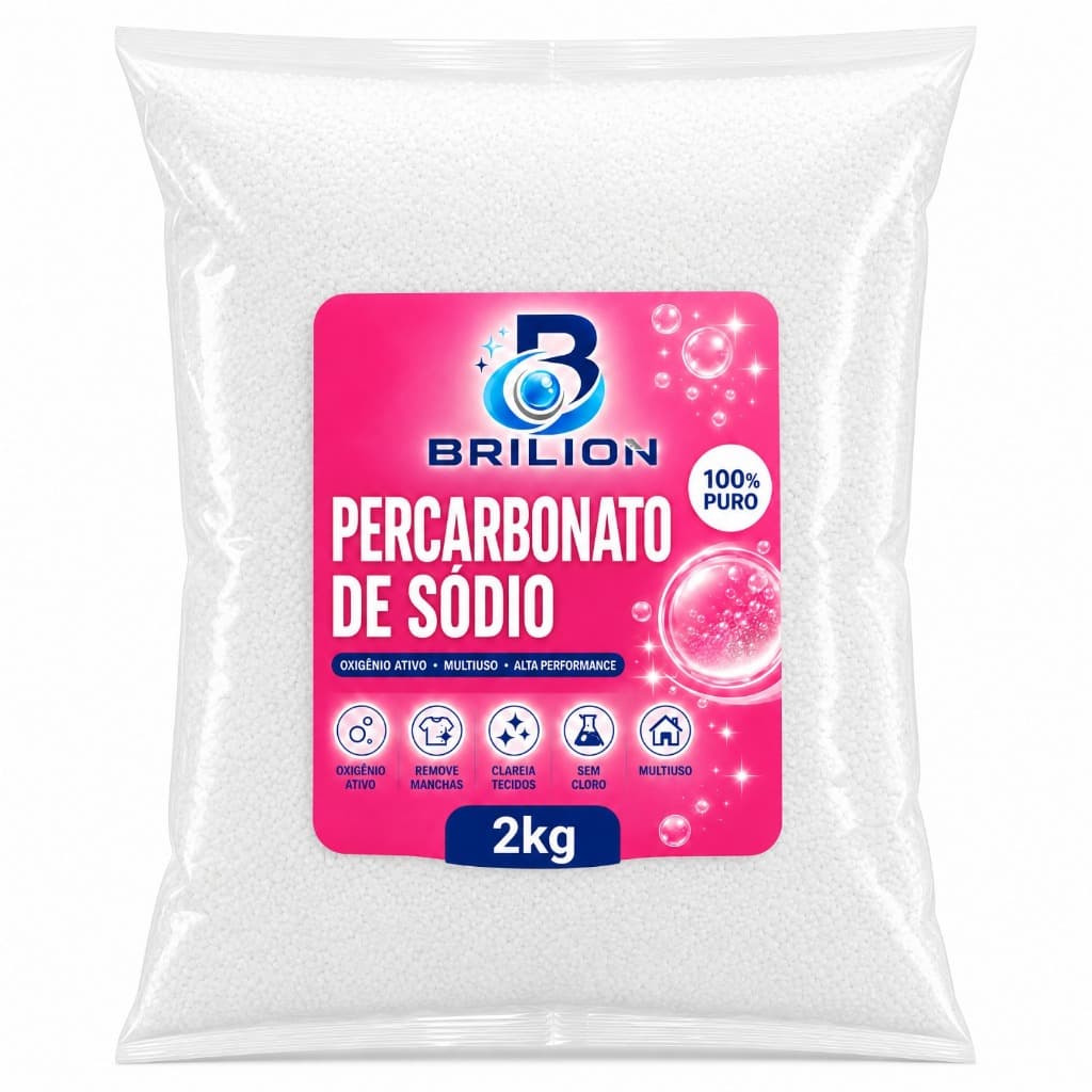 Percarbonato de Sódio 2kg 100% Puro Limpeza Geral Tira Manchas