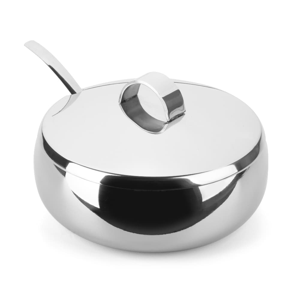 Farinheira 600g De Aço Inox Com Colher Açucareiro Queijo Ralado Tempero Condimentos Farofa Churrasco Servir Qualidade
