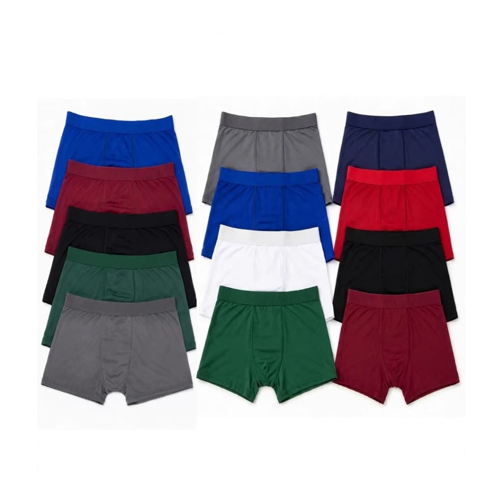 Kit 3, 6 e 10 Cuecas Sortidas Masculino Plus Size G1 G2 G3 Microfibra Boxe Liso Estampado