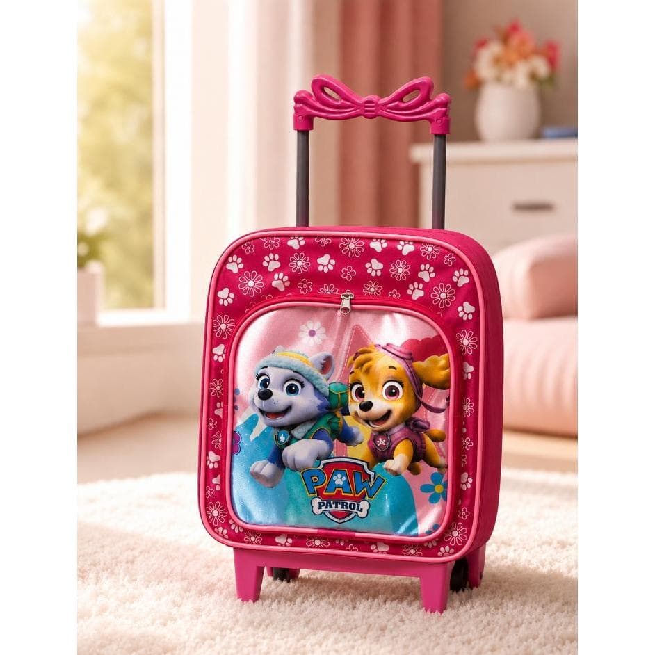 Mochila Infantil de Rodinhas pequena  Patrulha Canina Rosa Feminina (Menina)