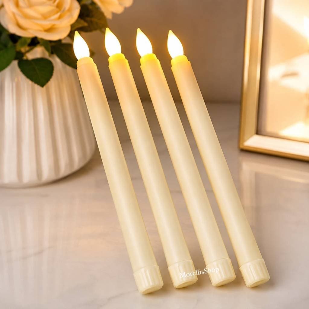 Kit 2 Vela Led Para Castiçal Eletrônica Festa Natalina Decoração Castiçal Romântico Longas 21cm