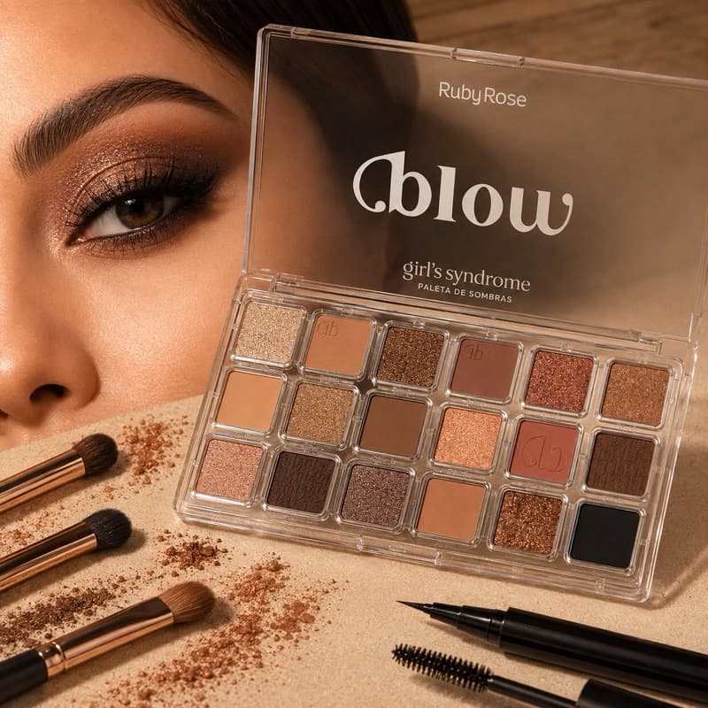 Paleta Sombras Ruby Rose Girls Syndrome HBE2206 Alta Pigmentação Maquiagem