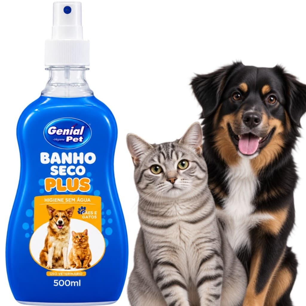 Shampoo Banho a Seco Para Gatos Genial Pet- Envio Imediato