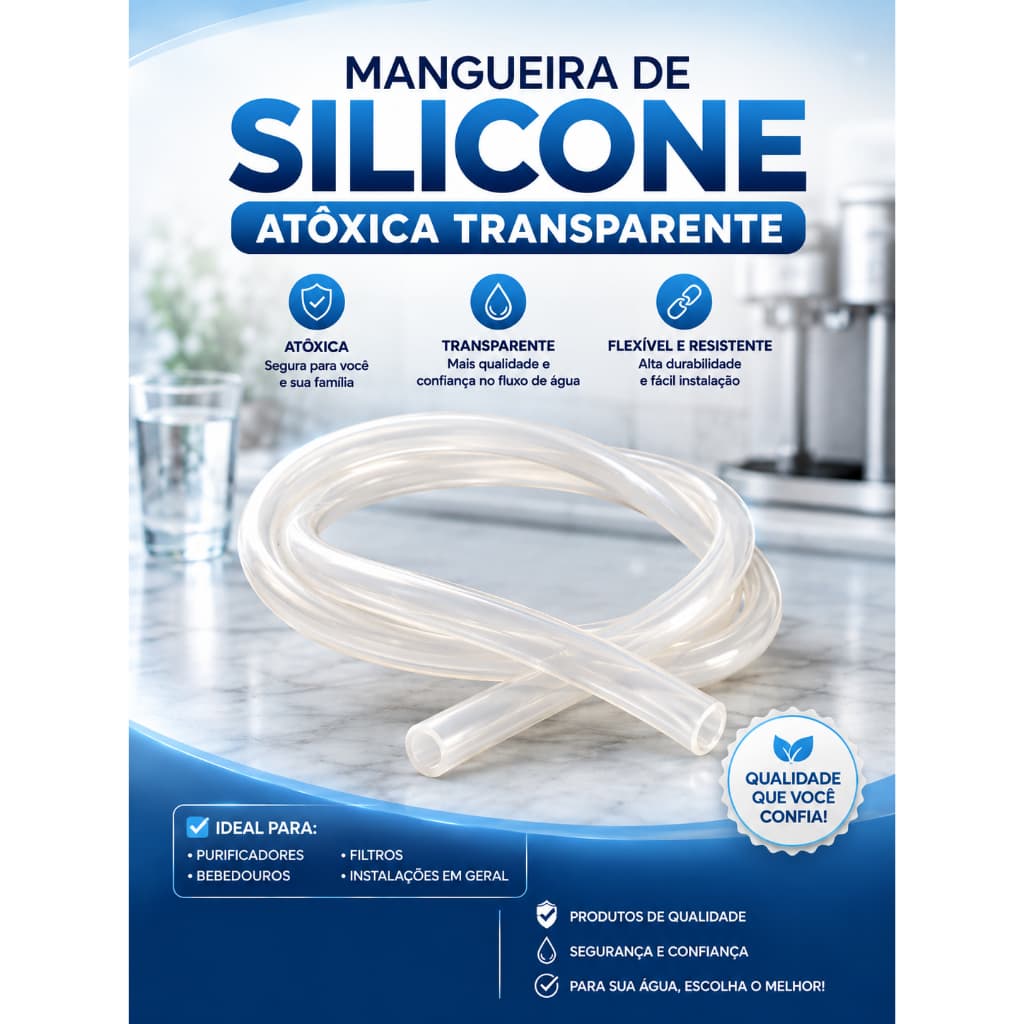 MANGUEIRA SILICONE TUBO 12,8 mm X 8,0 mm - METRO
