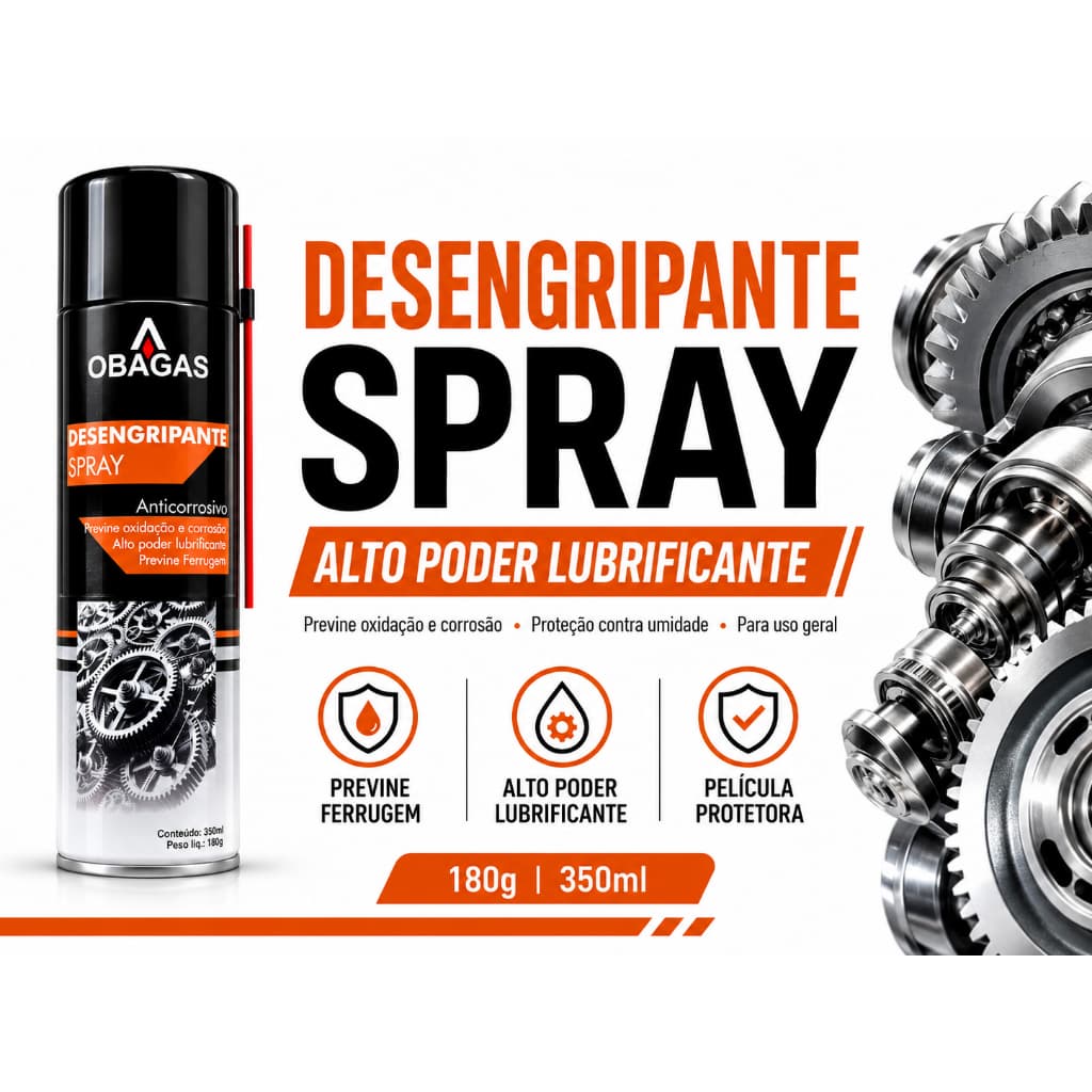 Desengripante Lubrificante Anticorrosivo 180g 350ml
