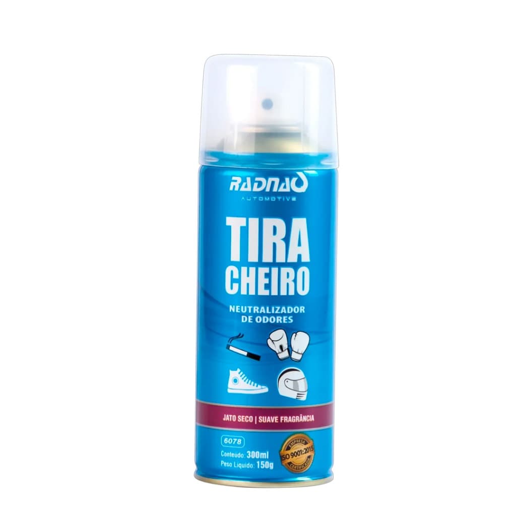 Radnaq Tira Cheiro Aerosol 300ml - Elimina Odores, Suor, Tênis, Banco de Carro, Guarda-Roupa, Cigarros