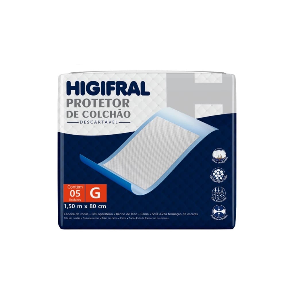 Kit 4 Protetor De Colchão Lençol Descartável Geriatrico Higifral