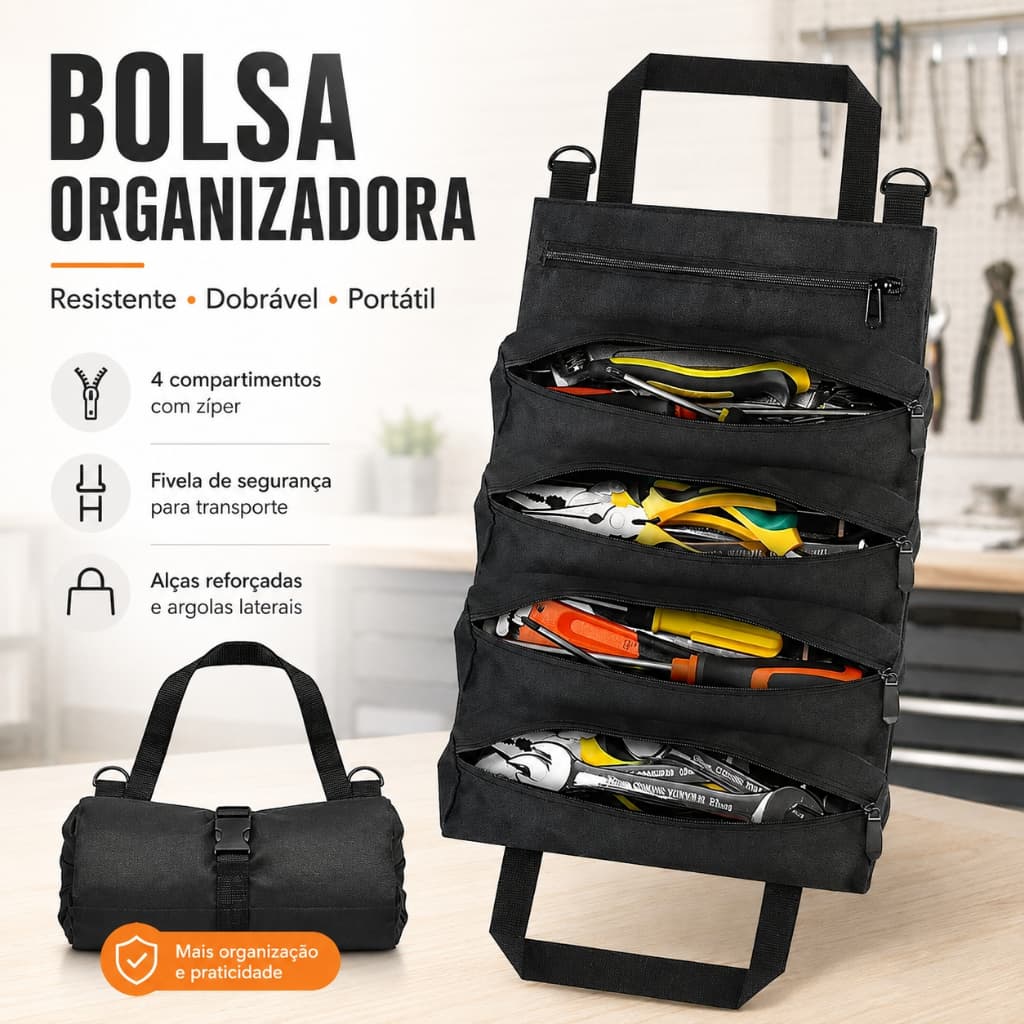 Bolsa De Ferramentas Rolo Prático Estojo Ferramenta Maleta