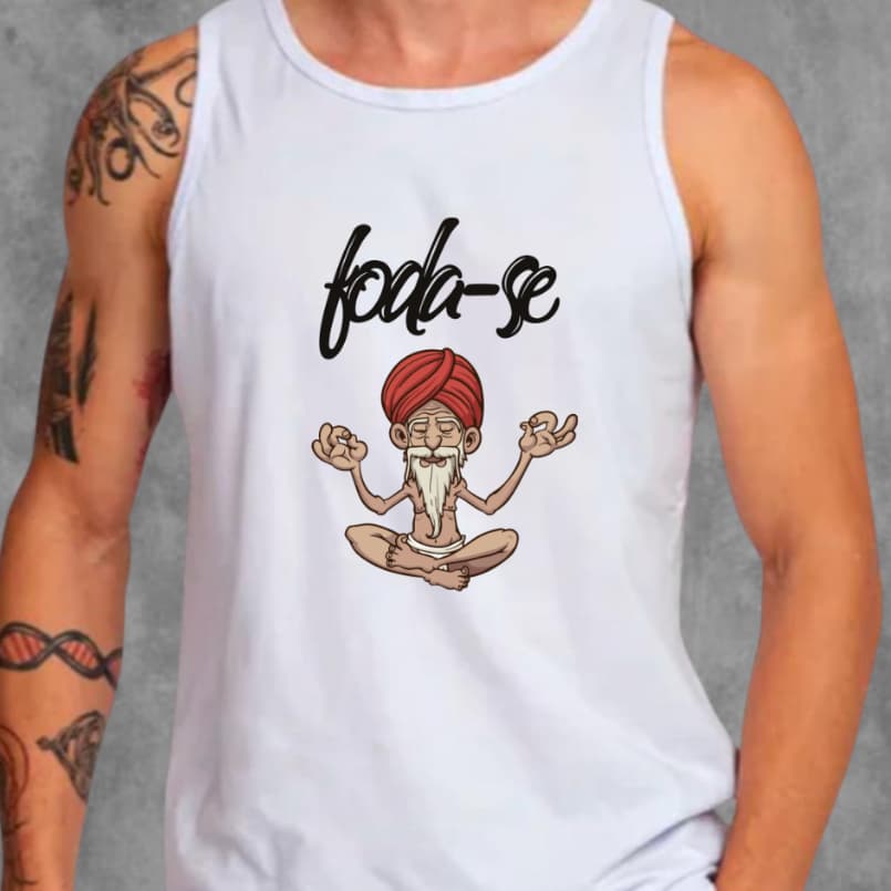 Regata Masculina Machão Camiseta Sem Manga Blusa Slim Fit Moda Praia Estampa Engraçada Regata Canelada