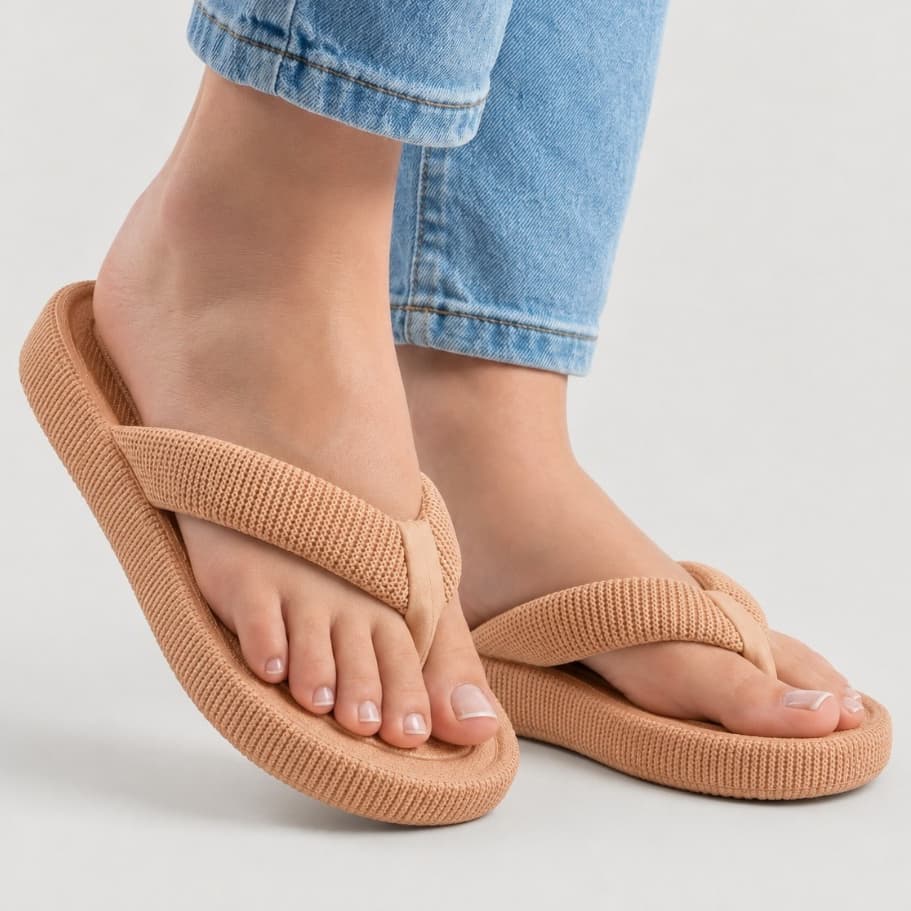Chinelo Feminino Casual De Dedo Slide Ortopédico Leve e Macio Sandália Rasteirinha - Promoção !