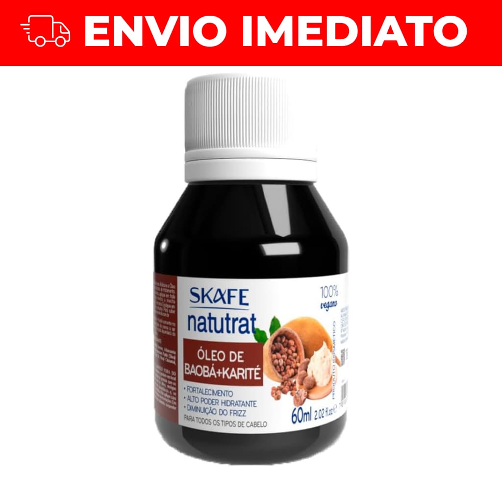 Óleo Capilar de Baobá + Karité Natutrat S.O.S 60ml | Tratamento Capilar | Óleo 100% Vegetal