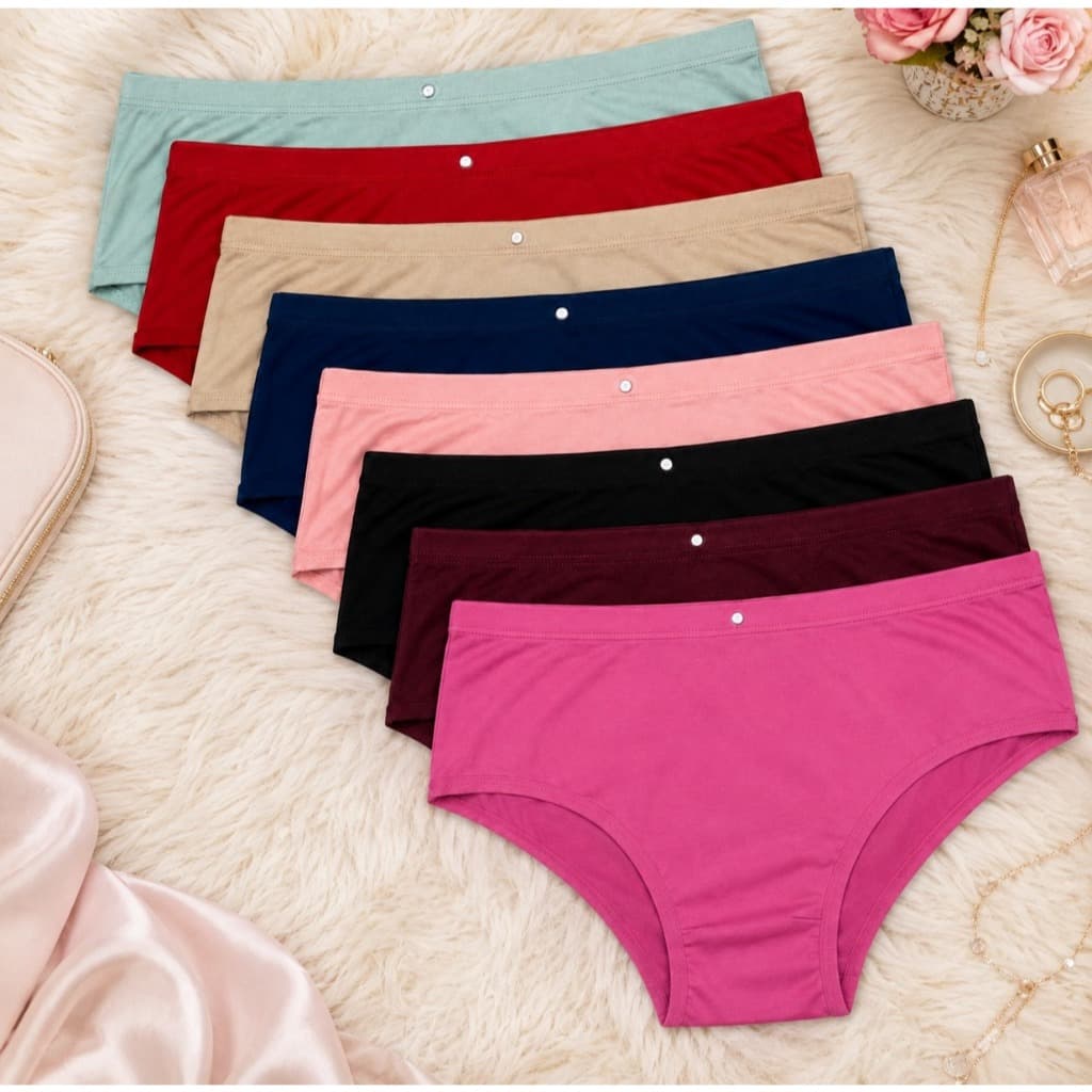 Kit 5 Calcinha Calçola Microfibra Feminina Premium Forro 100% Algodão Confortavel