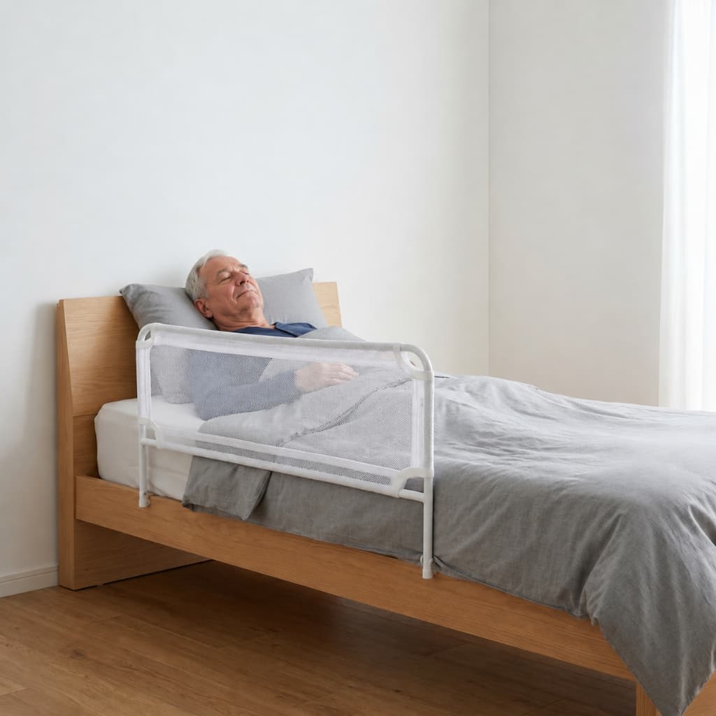 Grade De Cama Proteção Para Cama Com Tela  Fácil Instalação Higiénica - Para Bebes e Idosos Jel Lar