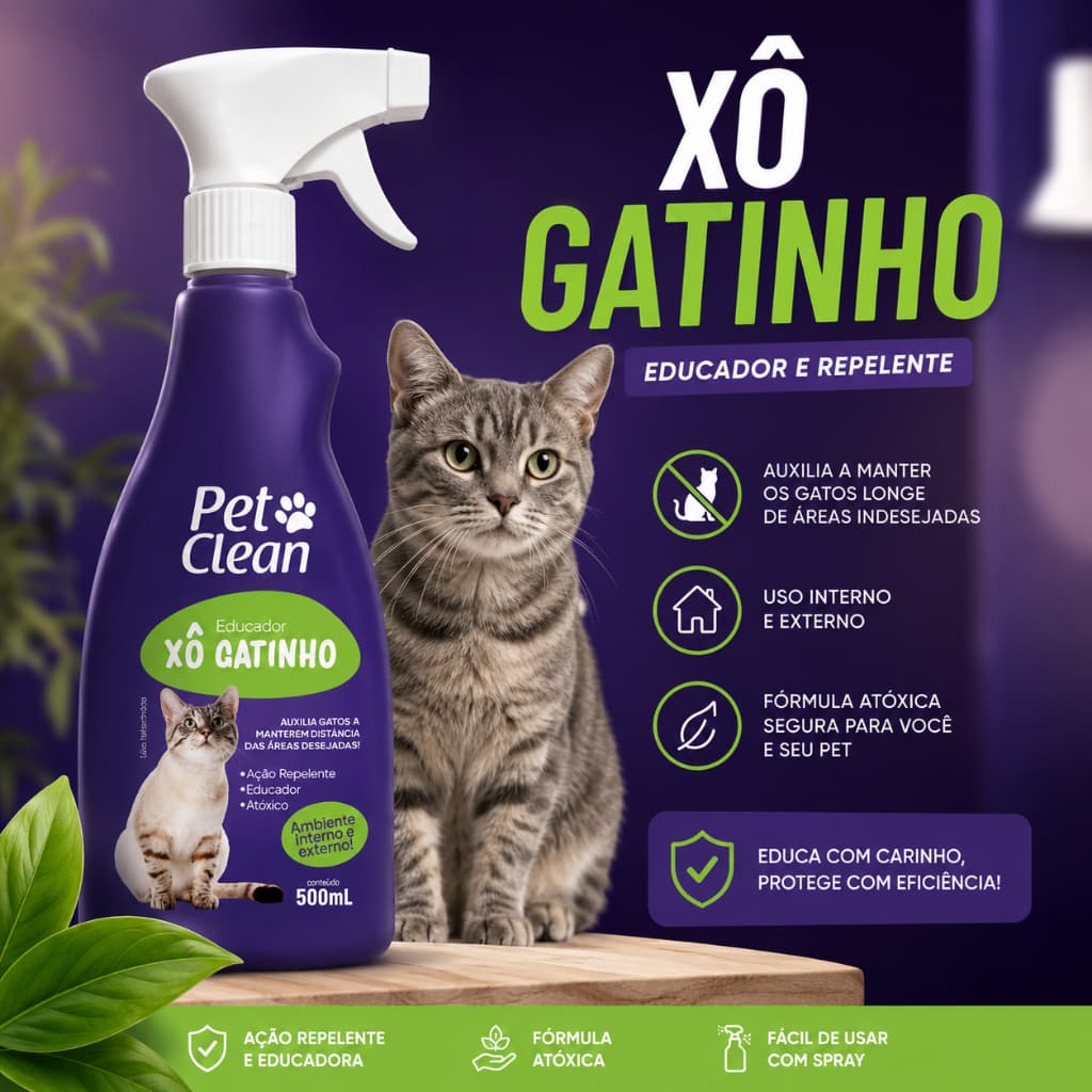Educadores Sanitário Xô Gatinho Pet Clean para Gatos 500ml
