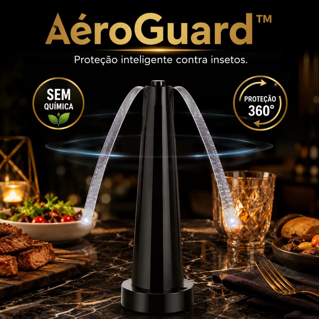 Ventilador Repelente Insetos 25cm Portatil Silencioso Protecao Ambiente