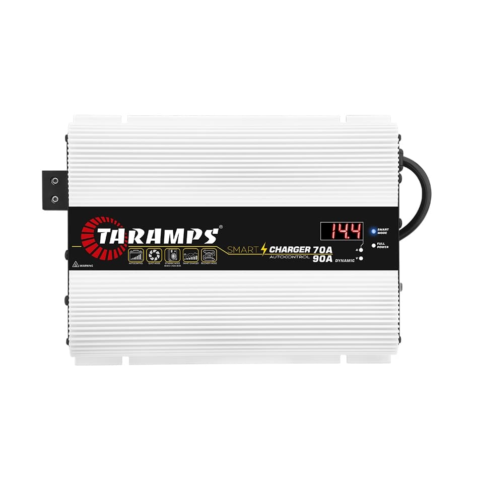Fonte Automotiva 70a 90a Taramps Smart Charger Bivolt 70 Amperes Carregador Bateria Caixa Bob Som Automotivo