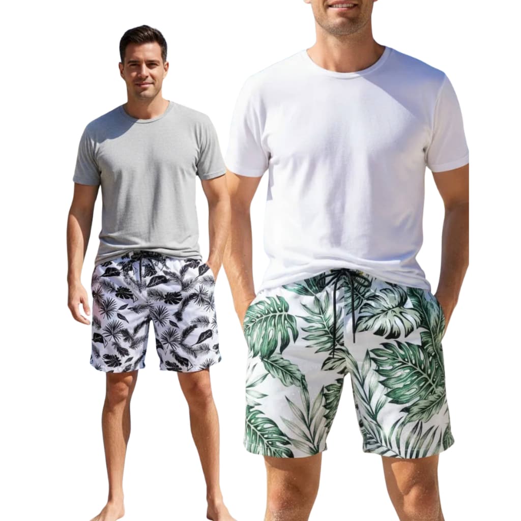 KIT 2 Shorts Masculino Moda Praia Tactel Secagem Rápida Com Bolso, shorts praia, shorts academia, ferias
