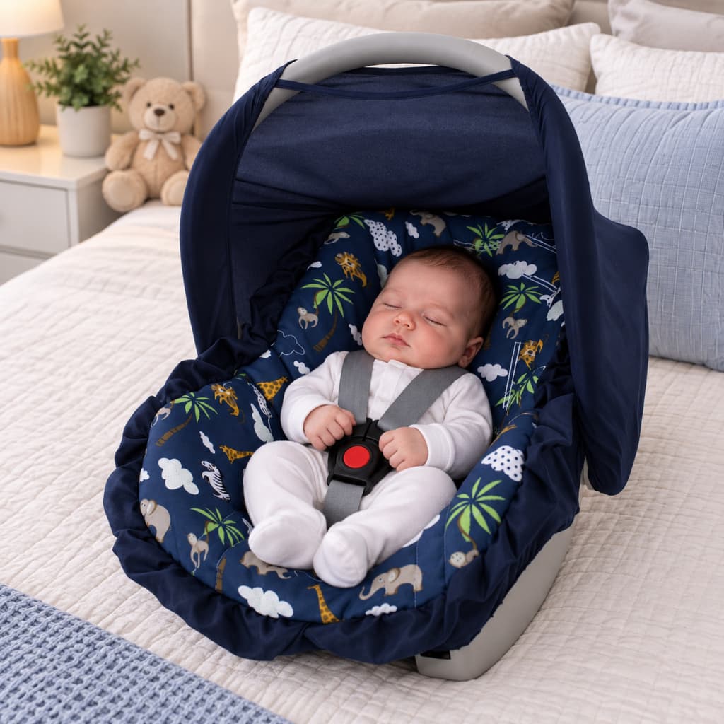 Capa Bebê Conforto E Capota Protetora De Sol Tam. Universal - enxoval de bebê, infantil, maternidade