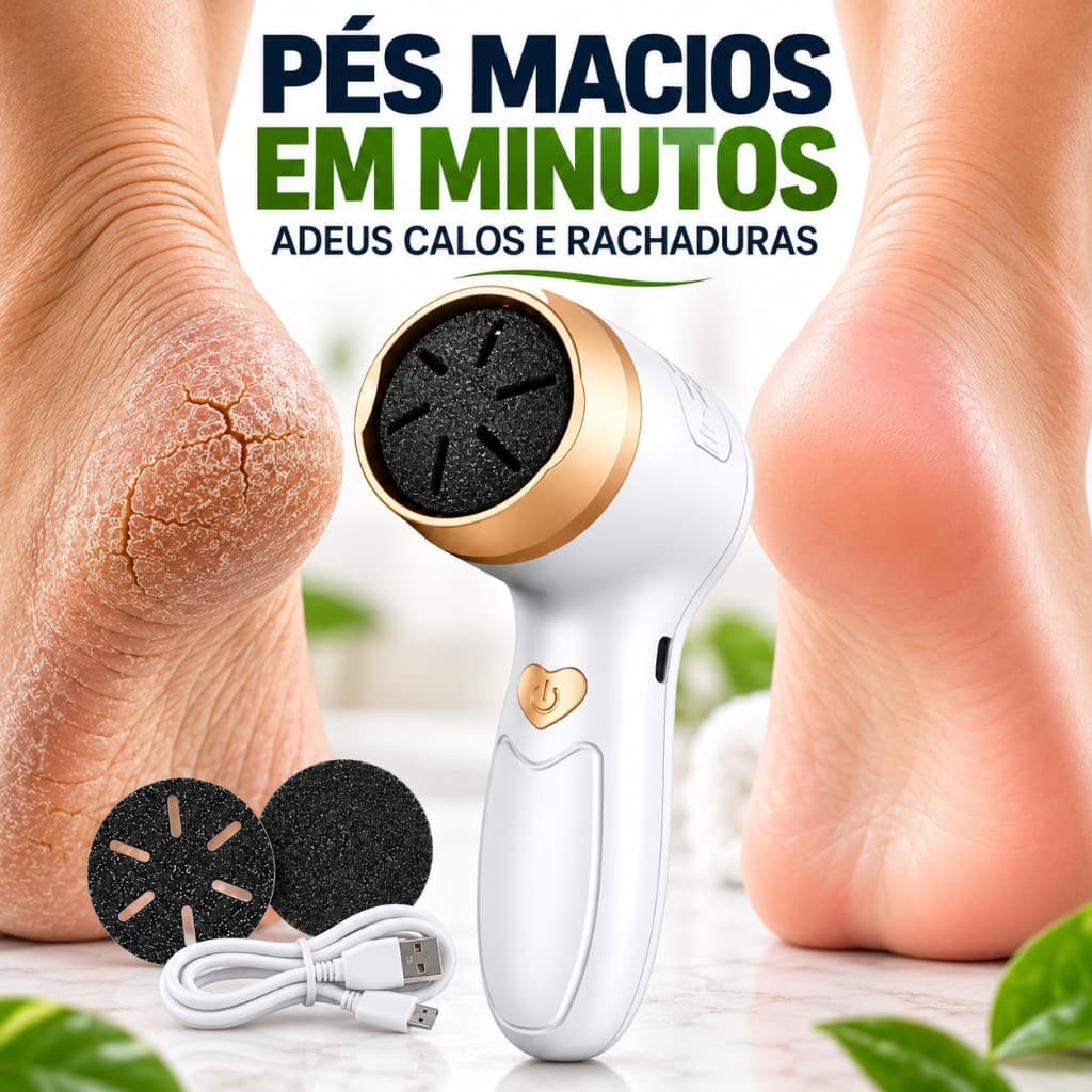 Lixa Elétrica Para Pés Remove Calos E Rachaduras USB 3 lixas