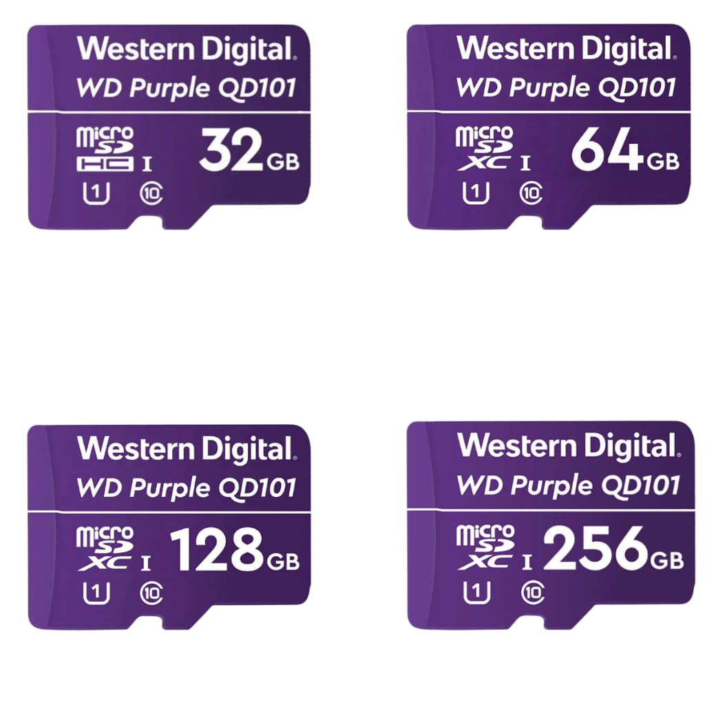 Cartão de memória Western Digital WD Purple 32GB 64GB 128GB 256GB
