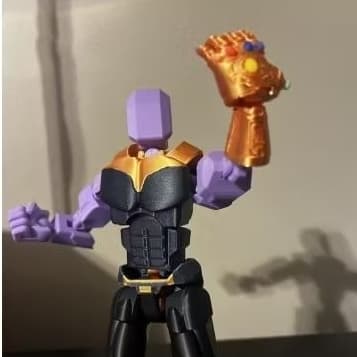 Boneco Thanos Articulado Dummy 13 Marvel Figura De Ação Colecionável Impresso 3D Com Manopla Do Infinito