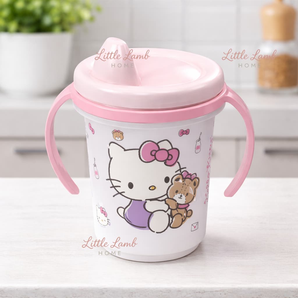 Caneca Trio Hello Kitty 280ml com Alça Dupla – Caneca de Transição Infantil