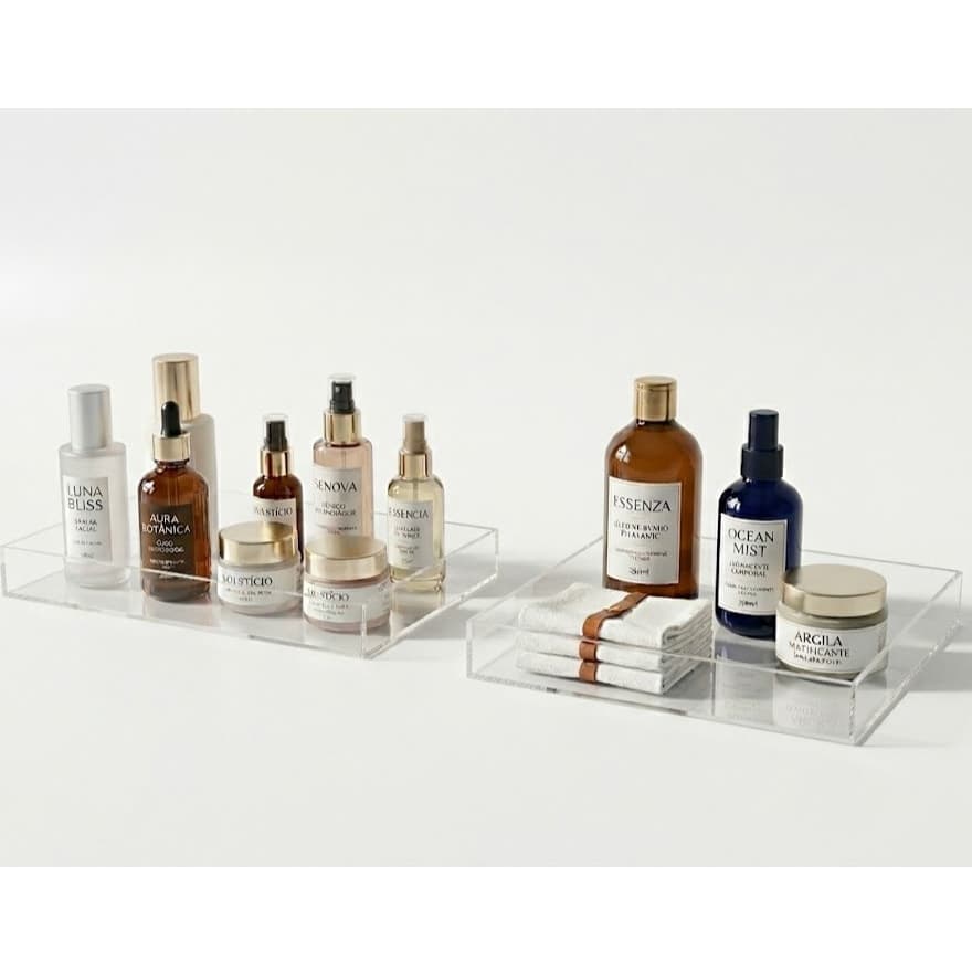 Kit com  Bandejas em acrilico premium G