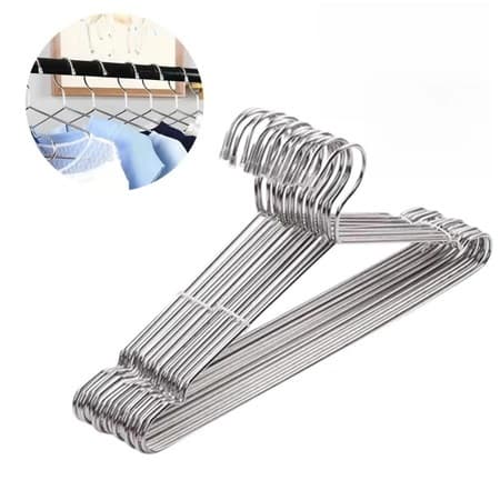 Cabide para Vestido Longo | Cabide Metal Cromado Reforçado para Roupas Pesadas