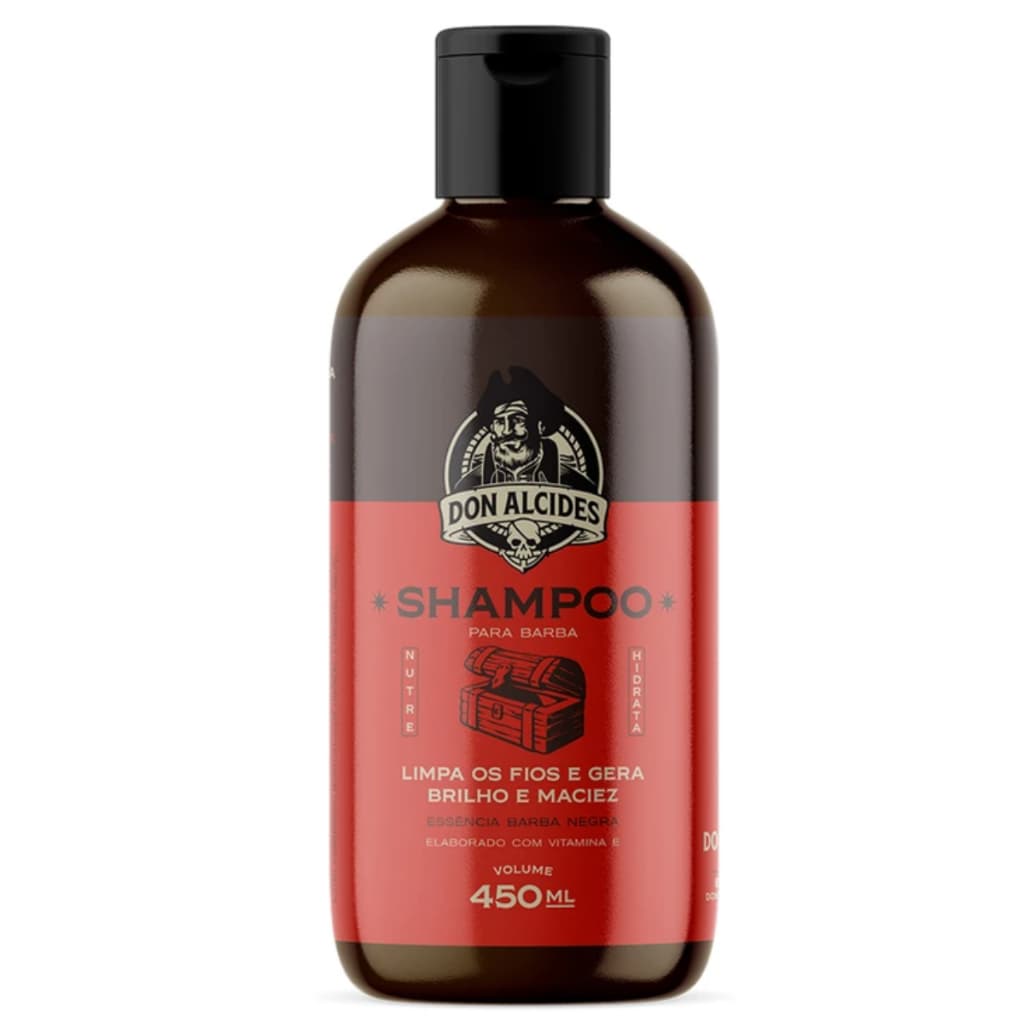 Shampoo para Barba Don Alcides 450ml Barba Negra Original
