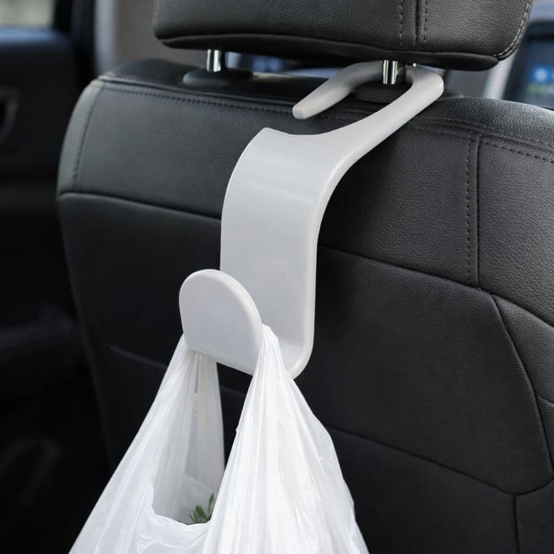 GANCHO SUPORTE PARA SACOLAS DE CARRO (2 Ganchos) – MAIS ORGANIZAÇÃO E PRATICIDADE NO SEU DIA A DIA! COD-038