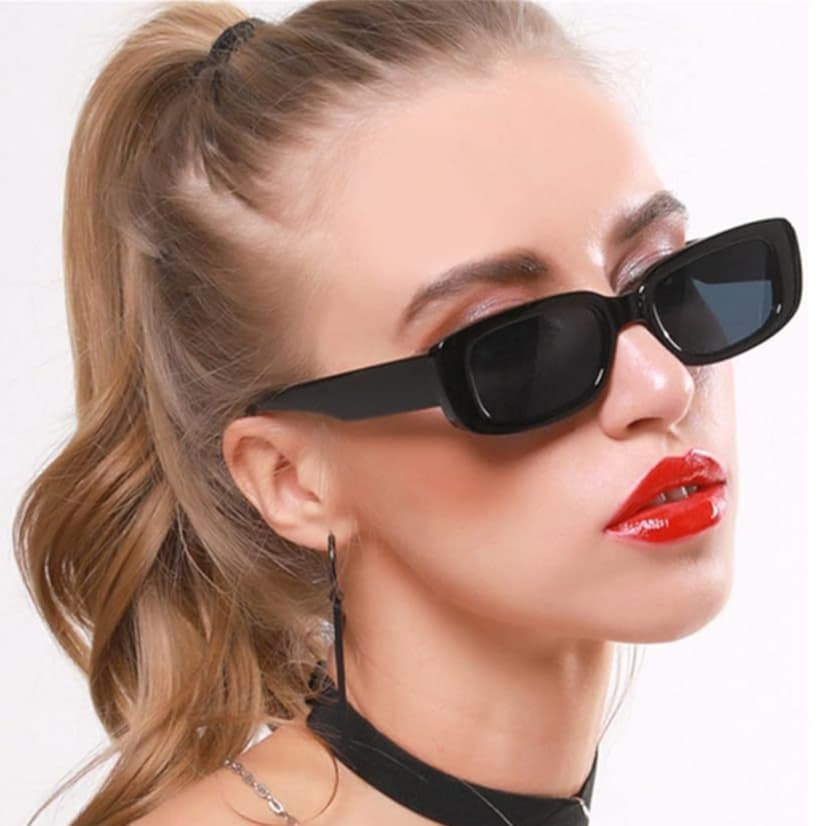 Óculos de Sol Retangular Aesthetic Retrô Vintage Vários Modelos