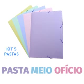 Pasta meio oficio pastas com aba elástica Linha Serena Dello