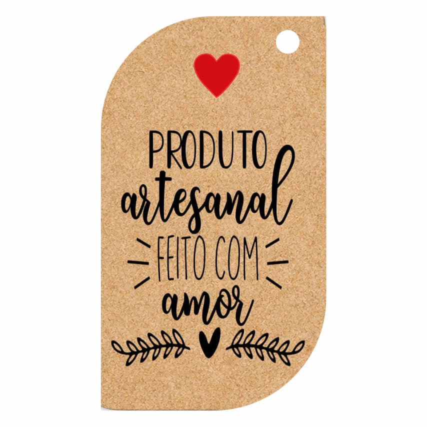 Tags Kraft 100un 4x7cm com Furo | Etiqueta Kraft para Embalagem, Lembrancinhas, Presente, Loja, Bijuterias, Kit e Sacola