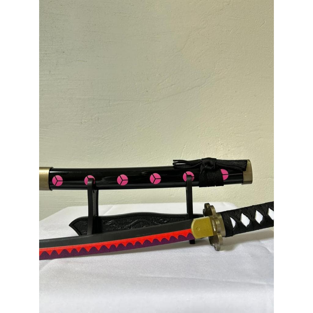 Mini Espada Katana Shusui Zoro One Piece Bainha Decorada + Suporte