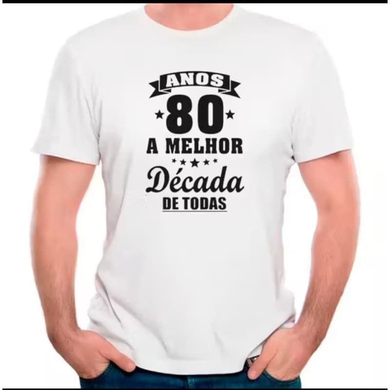 Camiseta Anos 80 Masculina Feminina 100% Algodão  Lançamento Novidade