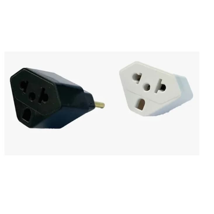 Kit com 2 Adaptador De Tomada Padrão Novo E Antigo Universal
