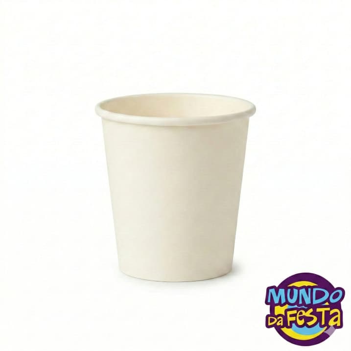 Kit 200 Copos Papel Biodegradáveis Café 60ml ou 150ml Branco Festas Eventos Coffe Break
