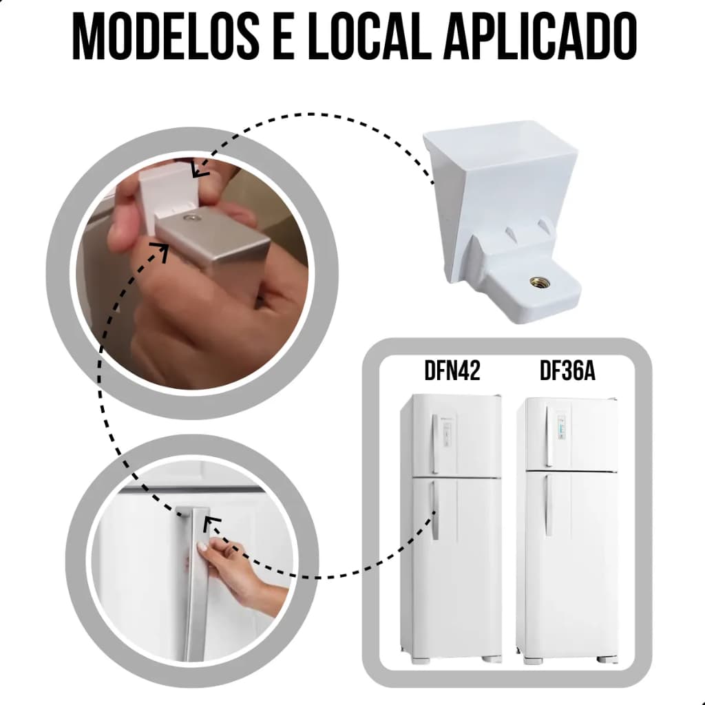Suporte Do Puxador Da Porta Geladeira Electrolux Dfn42 Df36a