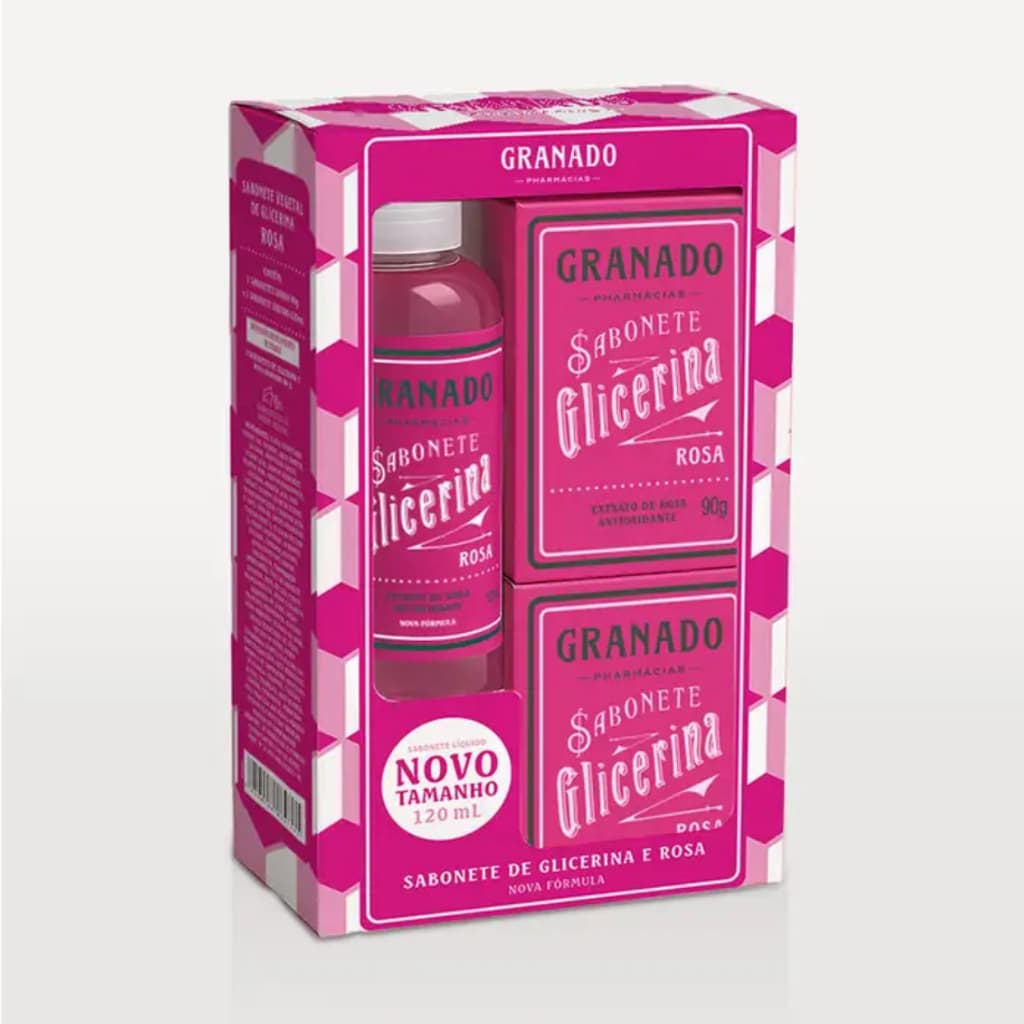 Kit Sabonete Líquido Glicerina Rosa - Granado Ed. Especial