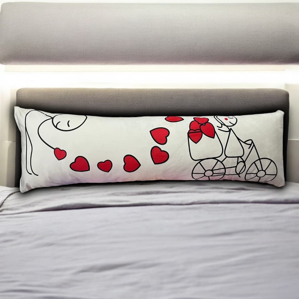 Capa de Travesseiro de Corpo 1.40cm x 45cm Xuxão de Veludo Decorativa com Zíper