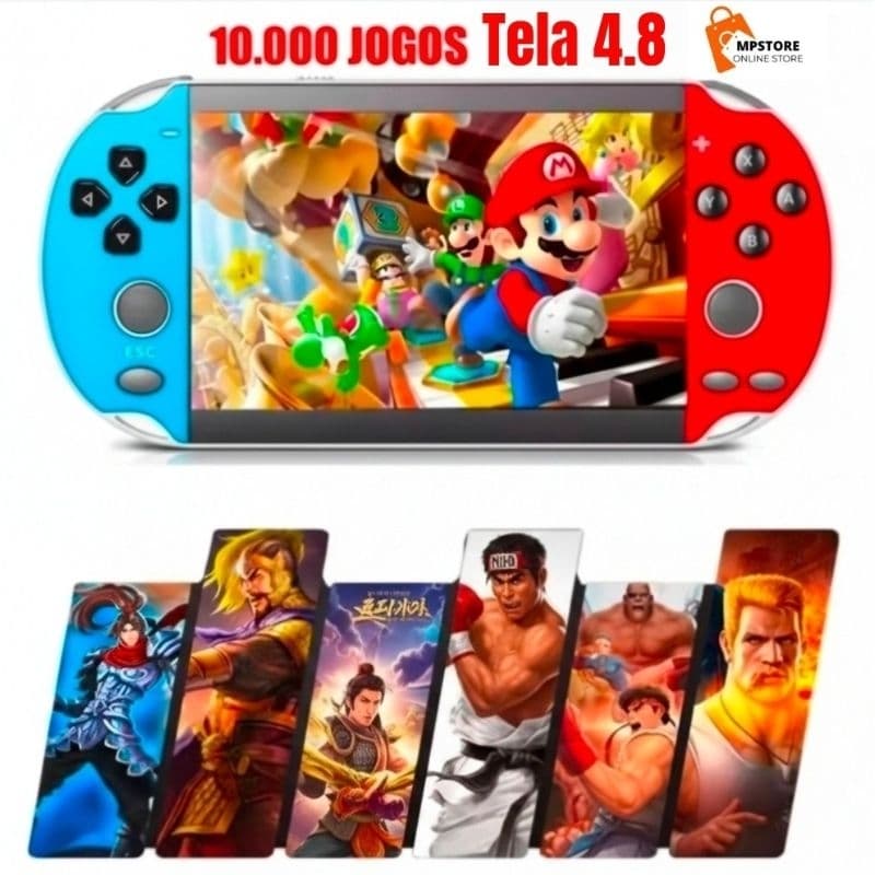 Console Mini Vídeo Game Portátil 1000 Jogos Retrô Clássico 4.8