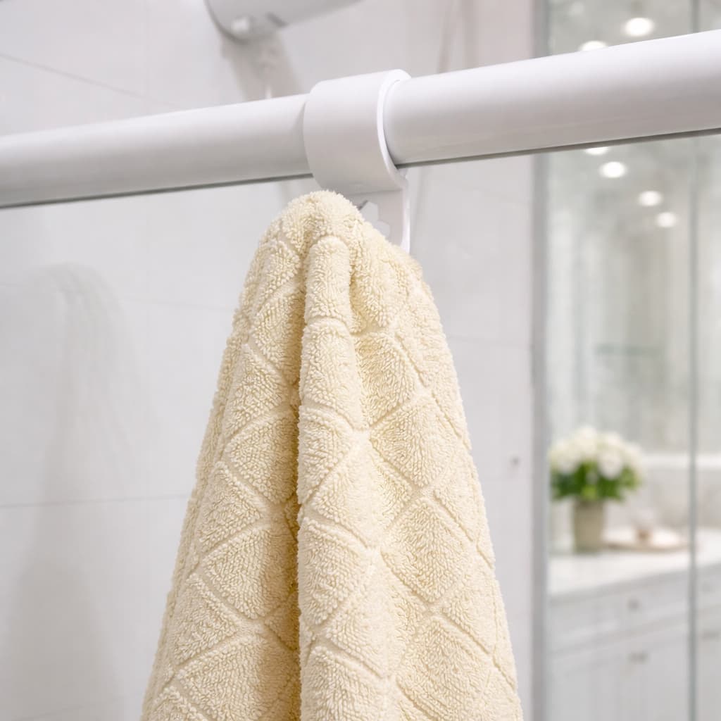 Suporte Premium Para Toalha de Banheiro Gancho Toalheiro | Design Exclusivo Para Perfil Curvo em Box de Alumínio