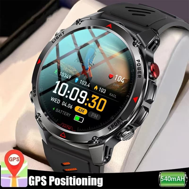 Relógio Inteligente Esportivo e Moderno com Chamadas Bluetooth GPS e Monitor de Frequência Cardíaca IP67 à prova d'água