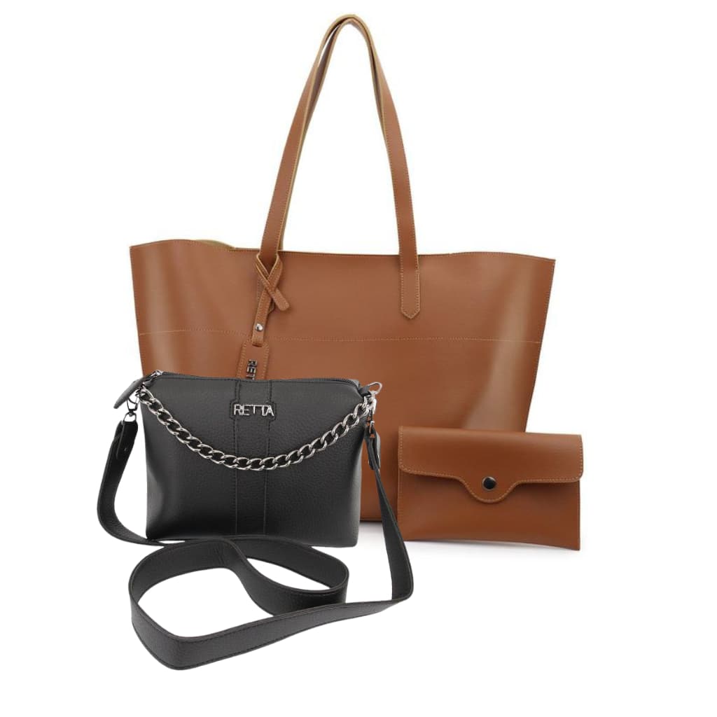 Kit 2 Bolsas Virginia e Kiarinha Retta Oficial – Bolsa Sacola + Transversal Feminina Trabalho Dia a Dia Festa