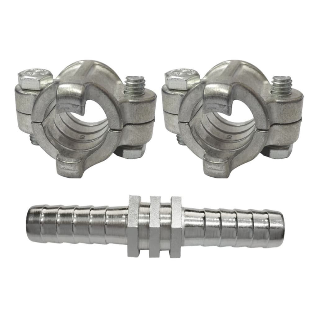 2 Abraçadeiras Lava Jato Alta Pressão 22mm + Emenda 1/2