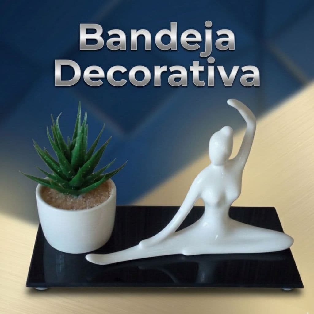 Bandeja Decorativa de Vidro Retangular 20x10cm Para Lavabo Banheiro Sala Multiuso Decoração