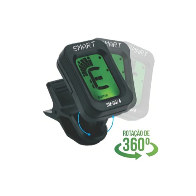Afinador Digital Violão Cavaquinho Ukulele Violino Sm03/4 Preto