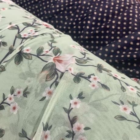 TULE ESTAMPADO 2m x 1,60m 95% Poliéster 5% Tecido tule com elastano para vestido body blusa feminina