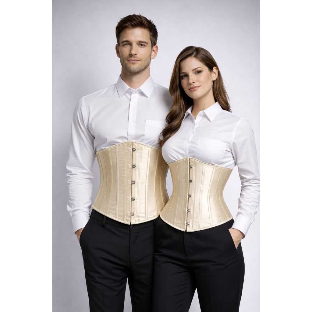 Corset 26 Hastes de Aço Underbust Cinta Modeladora Unissex